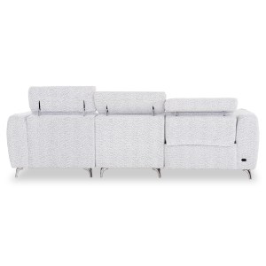 76339 ΚΑΝΑΠΕΣ ΔΕΞΙΑ ΓΩΝΙΑ 3Θ ΜΕ RECLINE VALENTE HM3317.01R ΑΝΟΙΧΤΟ ΓΚΡΙ ΥΦΑΣΜΑ 275x160x104Yεκ