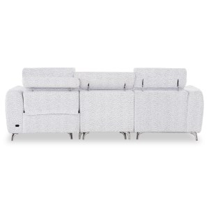 76340 ΚΑΝΑΠΕΣ ΑΡΙΣΤΕΡΗ ΓΩΝΙΑ 3Θ ΜΕ RECLINE VALENTE HM3317.01L ΑΝΟΙΧΤΟ ΓΚΡΙ ΥΦΑΣΜΑ 275x160x104Yεκ