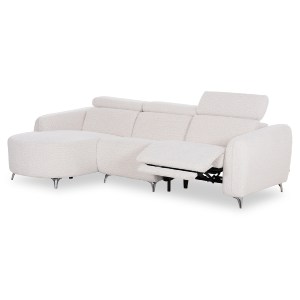 76342 ΚΑΝΑΠΕΣ ΑΡΙΣΤΕΡΗ ΓΩΝΙΑ 3Θ ΜΕ RECLINE VALENTE HM3317.02L ΜΠΕΖ ΥΦΑΣΜΑ 275x160x104Yεκ