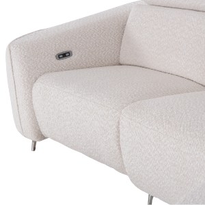 76345 ΚΑΝΑΠΕΣ ΔΕΞΙΑ ΓΩΝΙΑ 3Θ ΜΕ RECLINE VALENTE HM3317.02R ΜΠΕΖ ΥΦΑΣΜΑ 275x160x104Yεκ