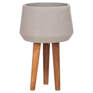 76354 ΓΛΑΣΤΡΑ ΕΣΩΤ.ΧΩΡΟΥ QUAN HM4680.03L FIBER CEMENT ΓΚΡΙ--ΒΑΣΗ TEAK Φ38x62Υεκ