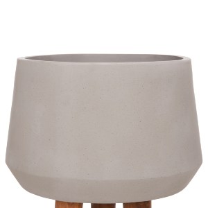 76354 ΓΛΑΣΤΡΑ ΕΣΩΤ.ΧΩΡΟΥ QUAN HM4680.03L FIBER CEMENT ΓΚΡΙ--ΒΑΣΗ TEAK Φ38x62Υεκ