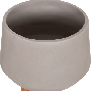 76354 ΓΛΑΣΤΡΑ ΕΣΩΤ.ΧΩΡΟΥ QUAN HM4680.03L FIBER CEMENT ΓΚΡΙ--ΒΑΣΗ TEAK Φ38x62Υεκ