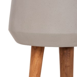 76354 ΓΛΑΣΤΡΑ ΕΣΩΤ.ΧΩΡΟΥ QUAN HM4680.03L FIBER CEMENT ΓΚΡΙ--ΒΑΣΗ TEAK Φ38x62Υεκ