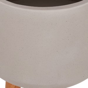 76354 ΓΛΑΣΤΡΑ ΕΣΩΤ.ΧΩΡΟΥ QUAN HM4680.03L FIBER CEMENT ΓΚΡΙ--ΒΑΣΗ TEAK Φ38x62Υεκ
