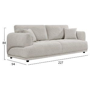 76362 ΚΑΝΑΠΕΣ 3-ΘΕΣΙΟΣ STRUCTO HM3329.02 ΑΝΟΙΧΤΟ ΜΠΕΖ ΥΦΑΣΜΑ 227x94x88Υεκ.