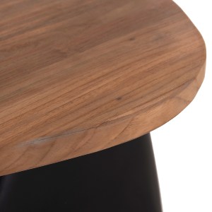 76370 ΒΟΗΘΗΤΙΚΟ ΤΡΑΠΕΖΙ AIDA HM4692.01 FIBER CEMENT ΜΑΥΡΟ--ΞΥΛΟ TEAK TOP 47x60x59Υεκ