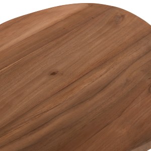 76371 ΒΟΗΘΗΤΙΚΟ ΤΡΑΠΕΖΙ AIDA HM4692.02 FIBER CEMENT ΛΕΥΚΟ--ΞΥΛΟ TEAK TOP 47x60x59Υεκ