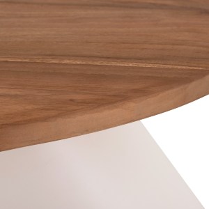 76371 ΒΟΗΘΗΤΙΚΟ ΤΡΑΠΕΖΙ AIDA HM4692.02 FIBER CEMENT ΛΕΥΚΟ--ΞΥΛΟ TEAK TOP 47x60x59Υεκ