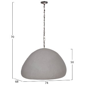 76384 ΦΩΤΙΣΤΙΚΟ ΟΡΟΦΗΣ ΚΡΕΜΑΣΤΟ JAYLEN HM4703.03XL FIBER CEMENT ΓΚΡΙ 74x68x50-70Υεκ.
