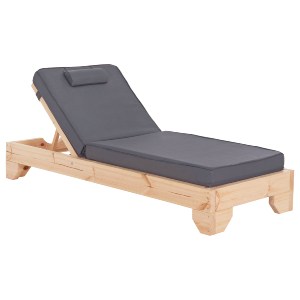 76390 ΞΑΠΛΩΣΤΡΑ ΜΕ ΜΑΞΙΛΑΡΙ ΚΟΡΙΝΟΣ HM10777.30T ΞΥΛΟ ΠΕΥΚΟΥ--TEXTILENE ΓΚΡΙ 79x204x80Υεκ