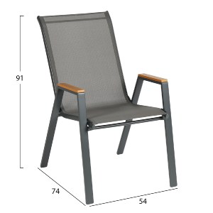 76424 ΣΕΤ ΤΡΑΠΕΖΑΡΙΑΣ 5ΤΜΧ BRUNO HM10729.01 ΚΑΡΕΚΛΕΣ ΜΕΤΑΛΛΙΚΕΣ & ΤΡΑΠΕΖΙ 140x80εκ ΓΚΡΙ