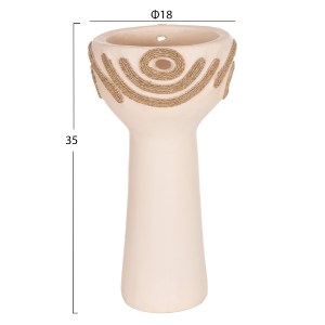 76448 ΕΠΙΤΡΑΠΕΖΙΟ ΔΙΑΚΟΣΜΗΤΙΚΟ DEAN HM4679.02 ΚΡΕΜ ΤΕΡΑΚΟΤΑ & ΣΧΟΙΝΙ AGEL Φ18x35Υεκ