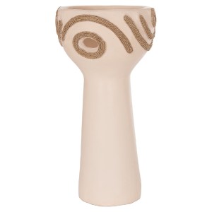 76448 ΕΠΙΤΡΑΠΕΖΙΟ ΔΙΑΚΟΣΜΗΤΙΚΟ DEAN HM4679.02 ΚΡΕΜ ΤΕΡΑΚΟΤΑ & ΣΧΟΙΝΙ AGEL Φ18x35Υεκ
