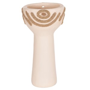 76448 ΕΠΙΤΡΑΠΕΖΙΟ ΔΙΑΚΟΣΜΗΤΙΚΟ DEAN HM4679.02 ΚΡΕΜ ΤΕΡΑΚΟΤΑ & ΣΧΟΙΝΙ AGEL Φ18x35Υεκ