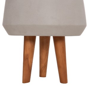 76449 ΓΛΑΣΤΡΑ ΕΣΩΤ.ΧΩΡΟΥ QUAN HM4680.03M FIBER CEMENT ΓΚΡΙ--ΒΑΣΗ TEAK Φ35x50Υεκ