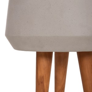 76449 ΓΛΑΣΤΡΑ ΕΣΩΤ.ΧΩΡΟΥ QUAN HM4680.03M FIBER CEMENT ΓΚΡΙ--ΒΑΣΗ TEAK Φ35x50Υεκ