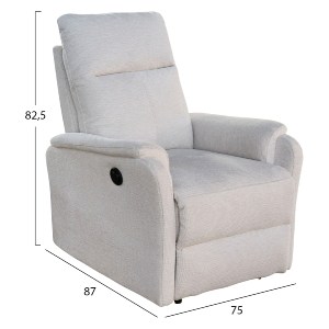 76463 ΣΕΤ ΚΑΝΑΠΕΣ-ΠΟΛΥΘΡΟΝΑ RELAX SYNTHIA HM10735.01 ΜΠΕΖ ΥΦΑΣΜΑ-ΗΛΕΚΤΡΙΚΗ ΑΝΑΚΛΙΣΗ [L]