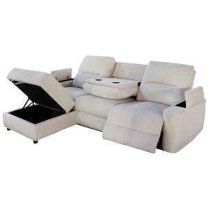 76463 ΣΕΤ ΚΑΝΑΠΕΣ-ΠΟΛΥΘΡΟΝΑ RELAX SYNTHIA HM10735.01 ΜΠΕΖ ΥΦΑΣΜΑ-ΗΛΕΚΤΡΙΚΗ ΑΝΑΚΛΙΣΗ [L]
