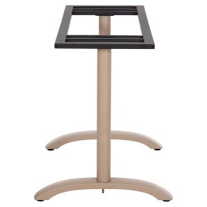 76473 ΒΑΣΗ ΤΡΑΠΕΖΙΟΥ ΑΛΟΥΜΙΝΙΟΥ ΔΙΣΤΗΛΗ HM461.25 CAPPUCINO ΜΕ ΡΕΓΟΥΛΑΤΟΡΟΥΣ 100Χ60Χ73Υεκ.