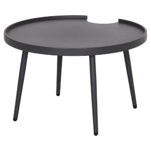 76474 ΤΡΑΠΕΖΙ ΜΕΣΗΣ ΣΤΡΟΓΓΥΛΟ ΕΞ.ΧΩΡΟΥ TEROC HM6434.01 ΑΛΟΥΜΙΝΙΟ ΓΚΡΙ Φ70x44Υεκ