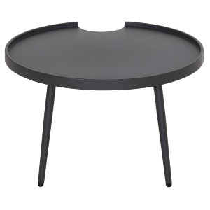 76474 ΤΡΑΠΕΖΙ ΜΕΣΗΣ ΣΤΡΟΓΓΥΛΟ ΕΞ.ΧΩΡΟΥ TEROC HM6434.01 ΑΛΟΥΜΙΝΙΟ ΓΚΡΙ Φ70x44Υεκ