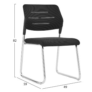 76490 ΚΑΡΕΚΛΑ ΕΠΙΣΚΕΠΤΗ TRABBEL HM1211.01 MESH ΥΦΑΣΜΑ ΜΑΥΡΟ-ΜΕΤΑΛΛΙΚΑ ΠΟΔΙΑ 49x59x82Υεκ