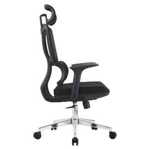 76496 ΚΑΡΕΚΛΑ ΓΡΑΦΕΙΟΥ TASKMASTER HM1216.01 ΜΑΥΡO MESH-ΒΑΣΗ ΧΡΩΜΙΟΥ 69x65x125Υεκ