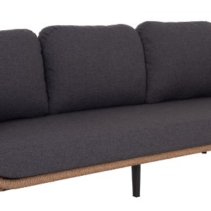 76508 ΣΕΤ ΣΑΛΟΝΙ 5ΤΜΧ STERN HM6555.01 ΓΚΡΙ ΑΛΟΥΜΙΝΙΟ & OLEFIN--TWIST WICKER ΣΕ ΦΥΣΙΚΟ