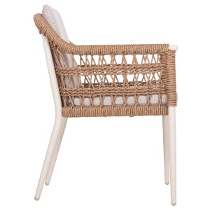 76510 ΠΟΛΥΘΡΟΝΑ BOXER HM6556.02 ΑΛΟΥΜΙΝΙΟ & OLEFIN ΜΠΕΖ-TWIST WICKER 58x60x80Yεκ