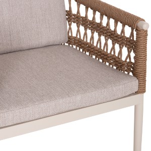 76510 ΠΟΛΥΘΡΟΝΑ BOXER HM6556.02 ΑΛΟΥΜΙΝΙΟ & OLEFIN ΜΠΕΖ-TWIST WICKER 58x60x80Yεκ