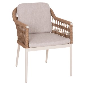 76510 ΠΟΛΥΘΡΟΝΑ BOXER HM6556.02 ΑΛΟΥΜΙΝΙΟ & OLEFIN ΜΠΕΖ-TWIST WICKER 58x60x80Yεκ