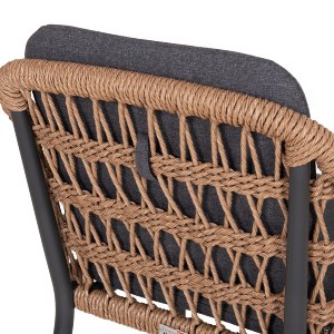 76511 ΠΟΛΥΘΡΟΝΑ BOXER HM6556.01 ΑΛΟΥΜΙΝΙΟ & OLEFIN ΓΚΡΙ-TWIST WICKER 58x60x80Yεκ