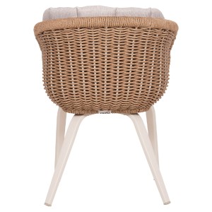 76516 ΠΟΛΥΘΡΟΝΑ VICTUS HM6559.02 ΑΛΟΥΜΙΝΙΟ & OLEFIN ΜΠΕΖ-TWIST WICKER 60x62x76Yεκ