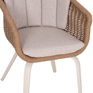 76516 ΠΟΛΥΘΡΟΝΑ VICTUS HM6559.02 ΑΛΟΥΜΙΝΙΟ & OLEFIN ΜΠΕΖ-TWIST WICKER 60x62x76Yεκ