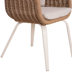 76516 ΠΟΛΥΘΡΟΝΑ VICTUS HM6559.02 ΑΛΟΥΜΙΝΙΟ & OLEFIN ΜΠΕΖ-TWIST WICKER 60x62x76Yεκ