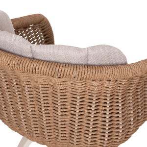 76516 ΠΟΛΥΘΡΟΝΑ VICTUS HM6559.02 ΑΛΟΥΜΙΝΙΟ & OLEFIN ΜΠΕΖ-TWIST WICKER 60x62x76Yεκ