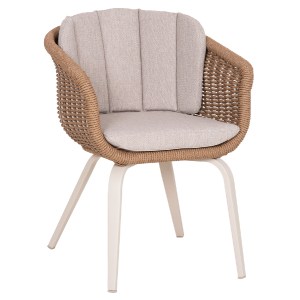 76516 ΠΟΛΥΘΡΟΝΑ VICTUS HM6559.02 ΑΛΟΥΜΙΝΙΟ & OLEFIN ΜΠΕΖ-TWIST WICKER 60x62x76Yεκ