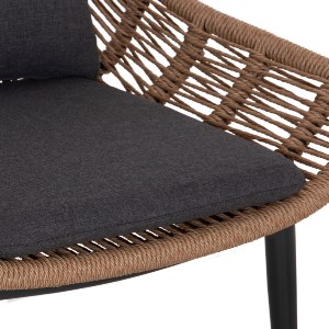 76519 ΠΟΛΥΘΡΟΝΑ LOUNGE ΜΕ ΥΠΟΠΟΔΙΟ REMVAZZO HM6561.01 ΑΛΟΥΜΙΝΙΟ ΓΚΡΙ--WICKER 90x85x96Υεκ