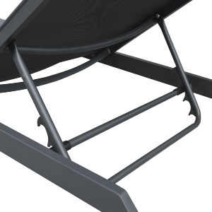 76524 ΞΑΠΛΩΣΤΡΑ ΑΛΟΥΜΙΝΙΟΥ MARIMAR HM6562.01 ΣΚΕΛΕΤΟΣ & TEXTILENE ΓΚΡΙ 218x67x31Υεκ