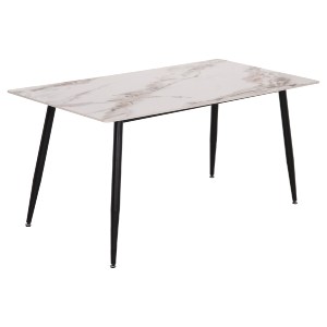 76528 ΤΡΑΠΕΖΙ RAVEN HM18150.04 ΚΕΡΑΜΙΚΟ TOP ΜΕ ΟΨΗ ΛΕΥΚΟ/ΚΑΦΕ ΜΑΡΜΑΡΟ 160x80x74Υεκ.