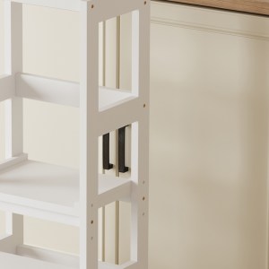 76538 ΠΥΡΓΟΣ ΕΚΜΑΘΗΣΗΣ τ.MONTESSORI PEPE HM9291.03 ΞΥΛΟ ΠΕΥΚΟΥ ΛΕΥΚΟ 45.7x51x90Υεκ