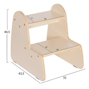 76546 ΠΑΙΔΙΚΗ ΣΚΑΛΑ/ΣΚΑΜΠΟ RICKI HM18340.01 MDF & ΚΟΝΤΡΑΠΛΑΚΕ ΦΥΣΙΚΟ 33x43.5x40.5Υεκ
