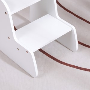 76547 ΠΑΙΔΙΚΗ ΣΚΑΛΑ/ΣΚΑΜΠΟ RICKI HM18340.03 MDF & ΚΟΝΤΡΑΠΛΑΚΕ ΛΕΥΚΟ 33x43.5x40.5Υεκ