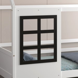 76551 ΠΑΙΔΙΚΟ ΚΡΕΒΑΤΙ τ.MONTESSORI DOMER HM742.01 ΞΥΛΟ ΠΕΥΚΟΥ ΛΕΥΚΟ--ΓΙΑ 90x190εκ