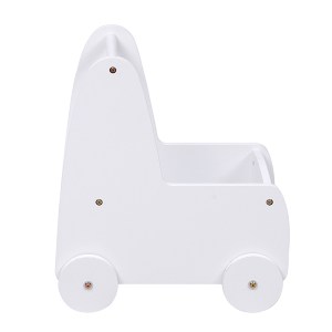 76554 ΠΑΙΔΙΚΟ ΤΡΟΛΕΥ/ΚΑΡΟΤΣΑΚΙ RICKI HM18341.03 MDF & ΚΟΝΤΡΑΠΛΑΚΕ ΛΕΥΚΟ 33x45x50Υεκ