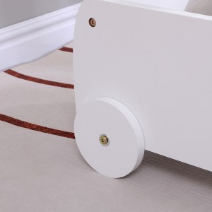 76554 ΠΑΙΔΙΚΟ ΤΡΟΛΕΥ/ΚΑΡΟΤΣΑΚΙ RICKI HM18341.03 MDF & ΚΟΝΤΡΑΠΛΑΚΕ ΛΕΥΚΟ 33x45x50Υεκ