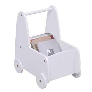 76554 ΠΑΙΔΙΚΟ ΤΡΟΛΕΥ/ΚΑΡΟΤΣΑΚΙ RICKI HM18341.03 MDF & ΚΟΝΤΡΑΠΛΑΚΕ ΛΕΥΚΟ 33x45x50Υεκ