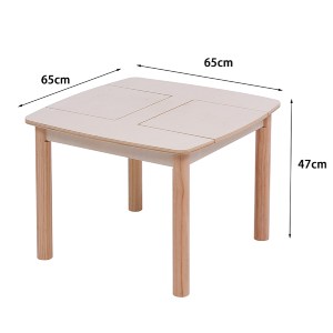 76555 ΤΡΑΠΕΖΑΚΙ ΠΑΙΔΙΚΟ ΜΕ ΑΠΟΘ.ΧΩΡΟΥΣ RICKI HM18339.01 MDF & ΣΥΜΗΔΑ ΣΕ ΦΥΣΙΚΟ 65x65x47Υεκ