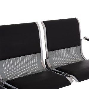 76583 ΚΑΘΙΣΜΑ ΑΝΑΜΟΝΗΣ Τ.ΑΕΡΟΔΡΟΜΙΟΥ 3ΘΕΣΙΟ AVIATOR HM18400 ΜΕΤΑΛΛΟ ΜΕ PU ΜΑΥΡΟ 172x55x76Υ